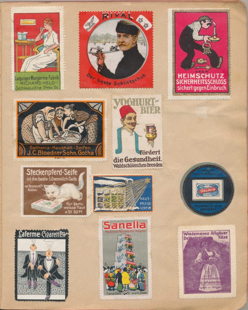 Reklamemarke Dresden, Ausstellung Das deutsche Handwerk 1915, Zange und  Zahnräder, 10097391